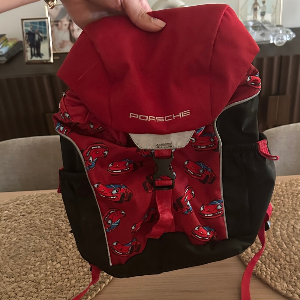 Porsche Design Kids' Red and Black Car Backpack